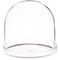 Plymor 4" x 4" Glass Display Dome Cloche with Silver Rim (Clear Glass Tray Base)